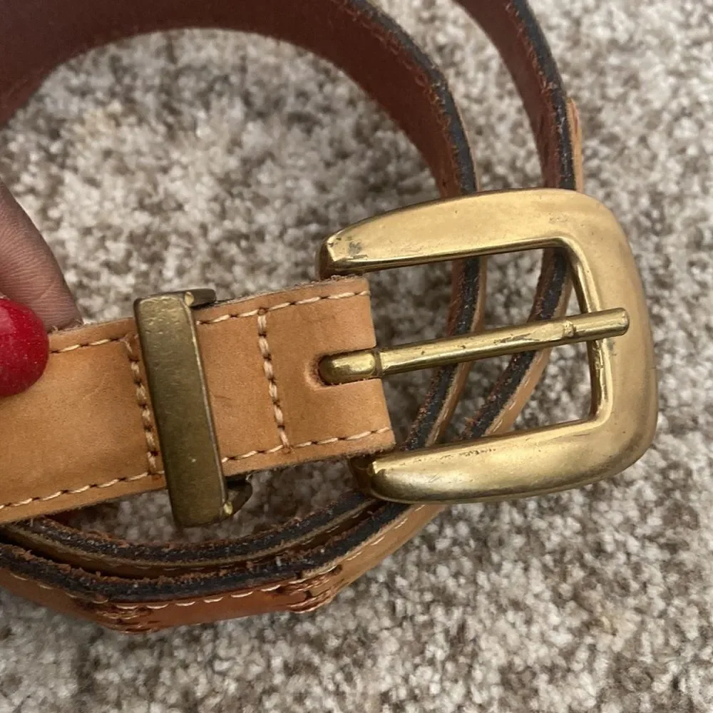 Fossil Multi Patch Leather Belt M